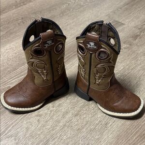 Twister toddler cowboy cowgirl brown western boots size 6 toddler